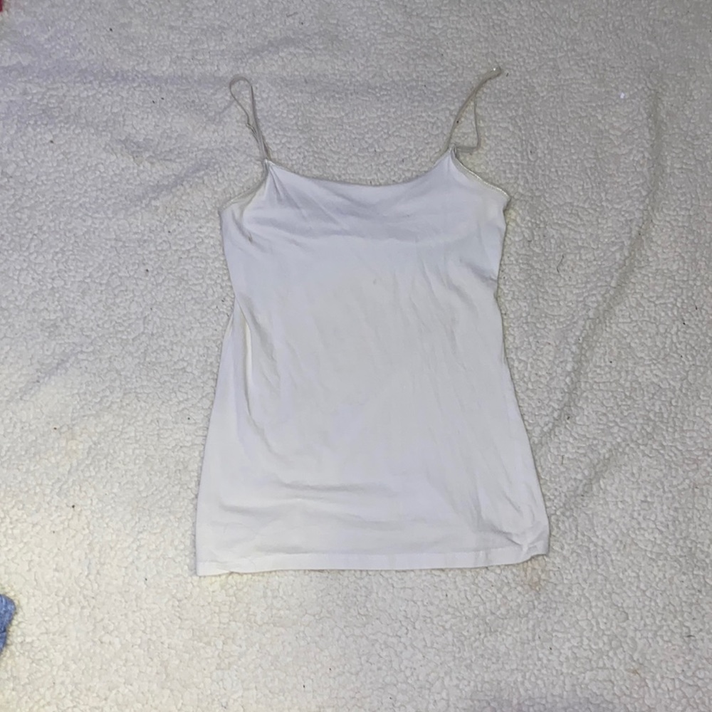 This is just a plain white tank top from rue21 in a size medium